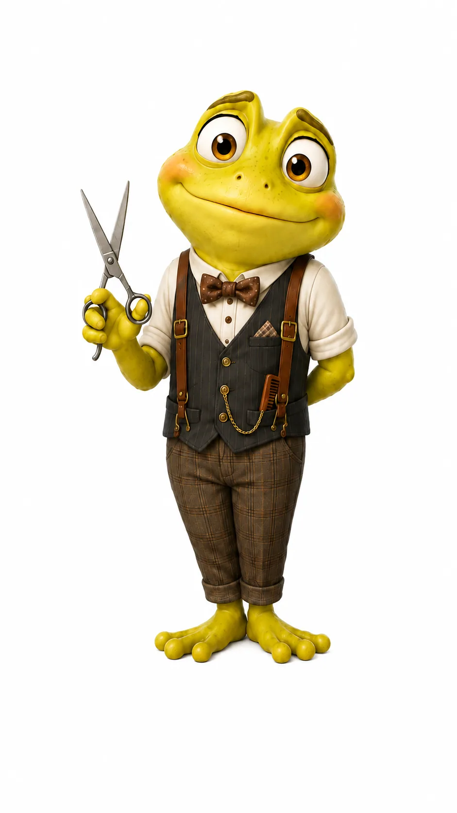 Fletcher the barber frog character